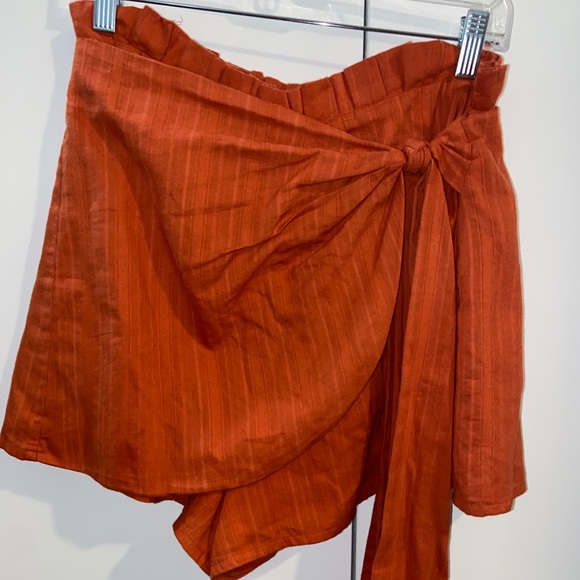 MAJORELLE Linette Skort in Rust Orange (size M)